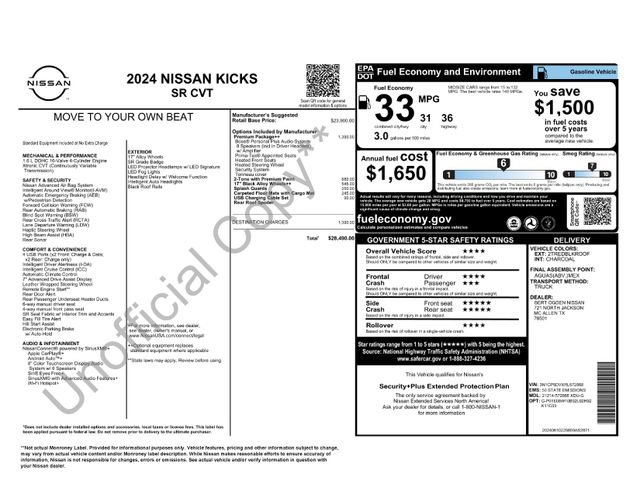Certified 2024 Nissan Kicks SR w/ SR Premium Package FWD image 17