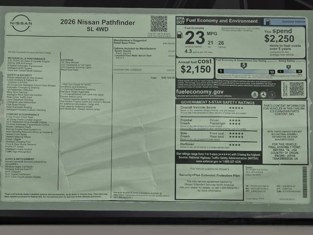 New 2026 Nissan Pathfinder SL AWD/4WD image 47