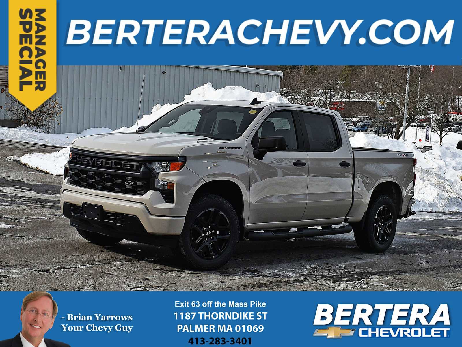 New 2026 Chevrolet Silverado 1500 Custom w/ Turbomax Blackout Package image 1