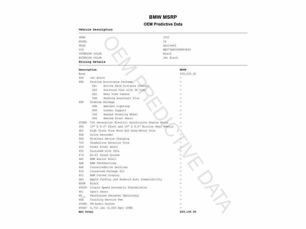 Used 2022 BMW i4 eDrive40 w/ Premium Package image 2