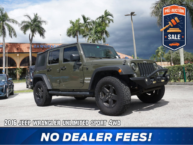 Used 2016 Jeep Wrangler Unlimited Sport w/ Quick Order Package 24S AWD/4WD image 1