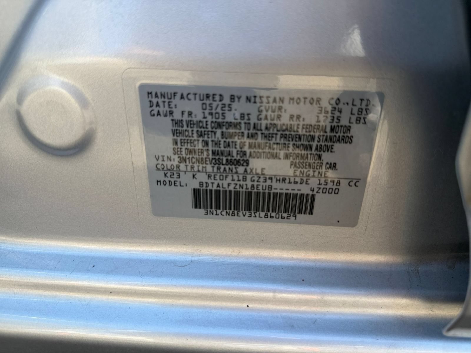 Used 2025 Nissan Versa SV FWD image 26