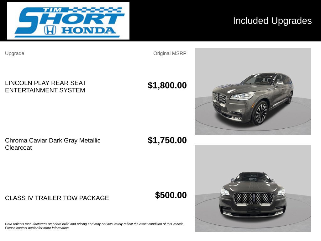 Used 2022 Lincoln Aviator Black Label Grand Touring w/ Class IV Trailer Tow Package AWD/4WD image 6