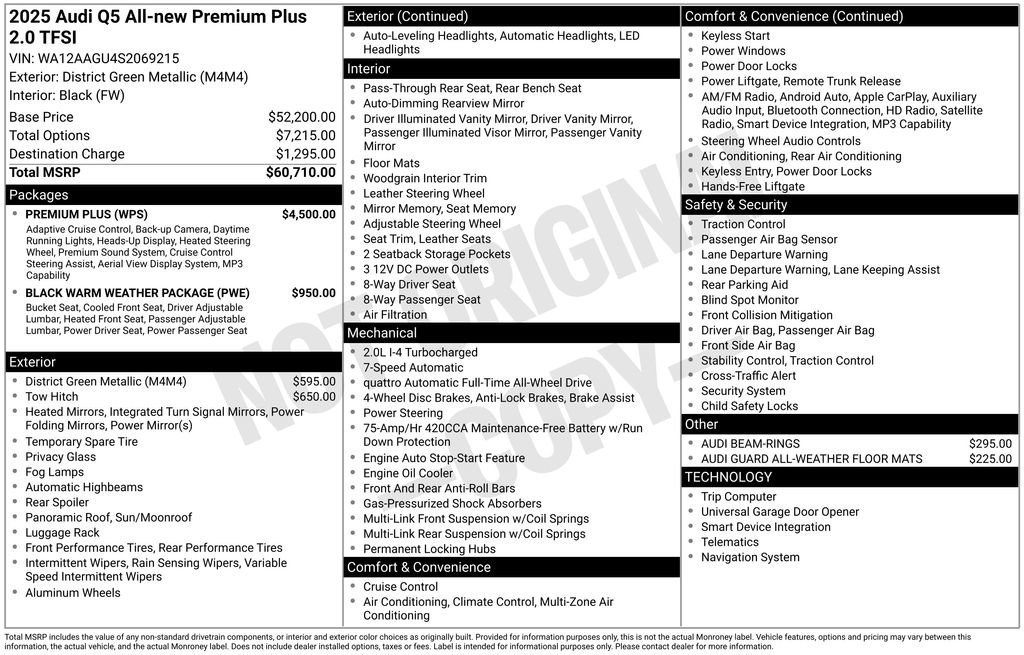 Certified 2025 Audi Q5 Premium Plus w/ Premium Plus AWD/4WD image 6