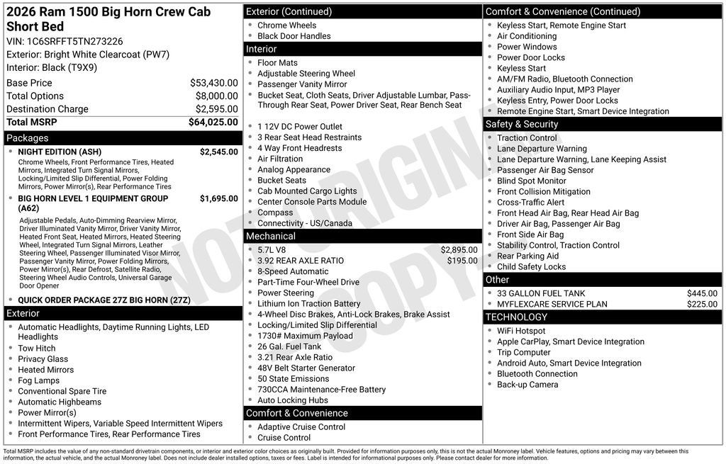 New 2026 RAM 1500 Big Horn w/ Night Edition image 14