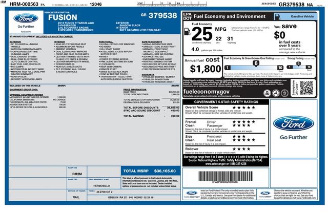 Used 2016 Ford Fusion Titanium AWD/4WD image 32