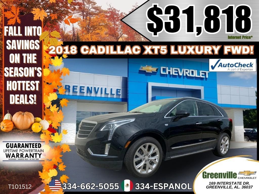 Used 2018 Cadillac XT5 Luxury w/ LPO, Sport Package