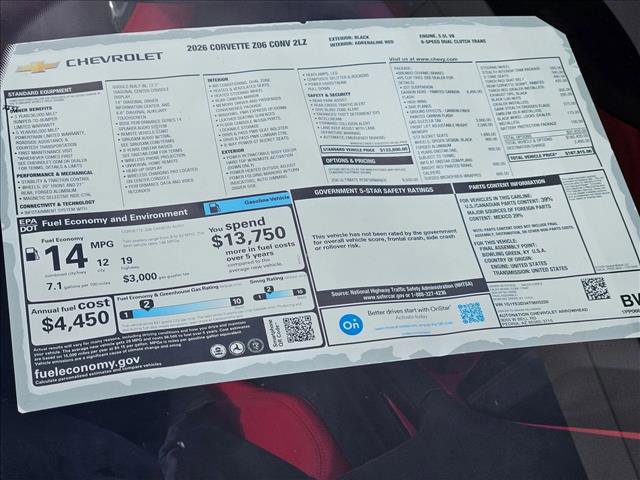 New 2026 Chevrolet Corvette Z06 w/ Z07 Performance Package image 18