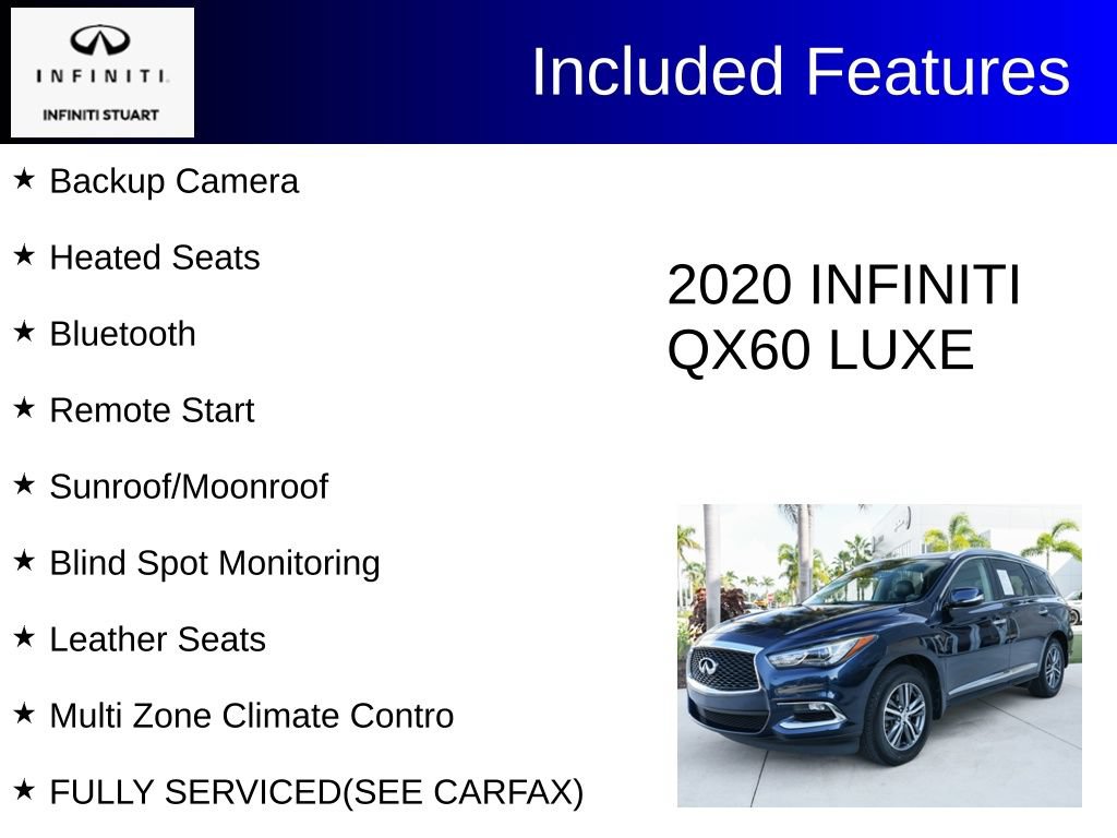 Certified 2020 INFINITI QX60 Luxe FWD image 3