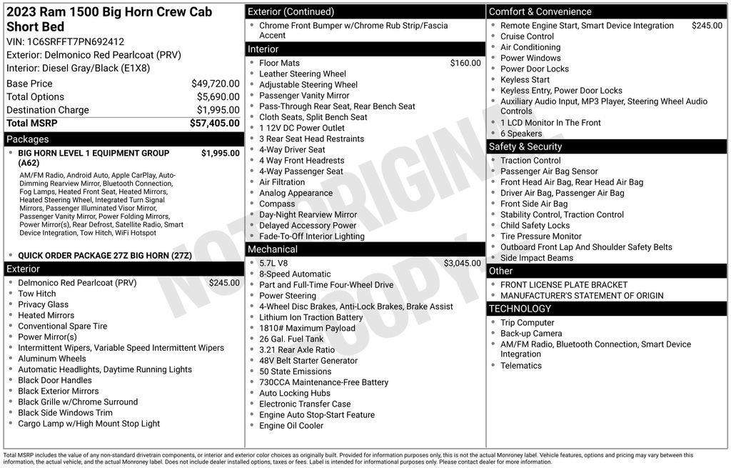 Used 2023 RAM 1500 Big Horn image 3