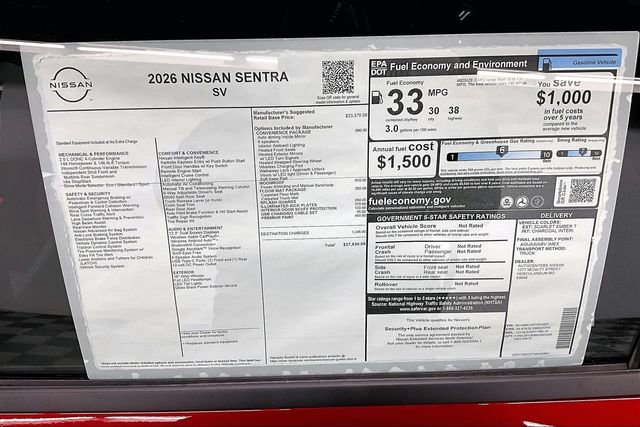 New 2026 Nissan Sentra SV w/ SV Convenience Package image 39