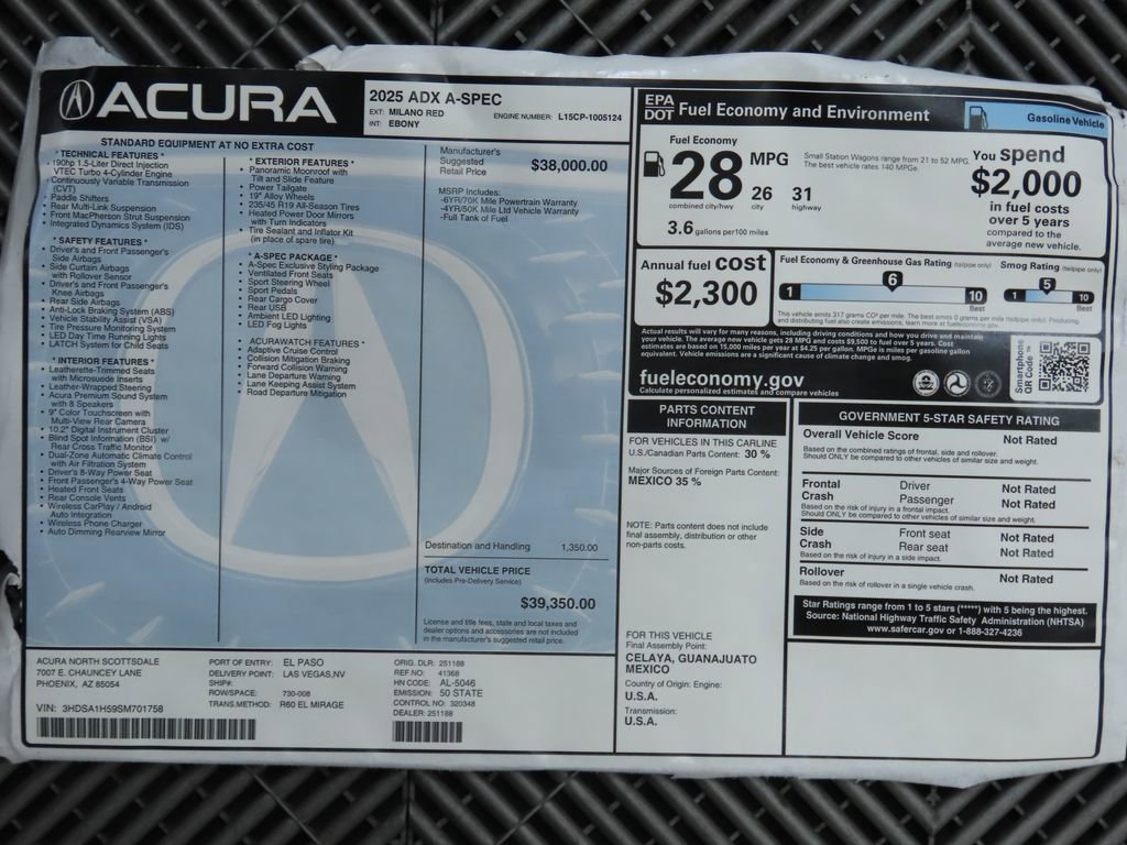 Used 2025 Acura ADX A-Spec image 10