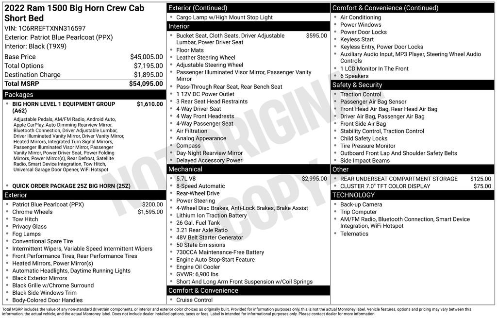Certified 2022 RAM 1500 Big Horn image 9