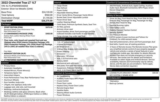 Used 2022 Chevrolet Trax LT w/ Sport Edition image 4