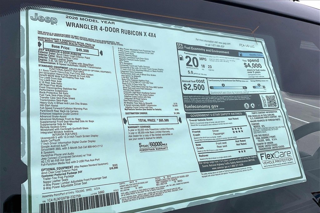 New 2026 Jeep Wrangler Unlimited Rubicon image 14