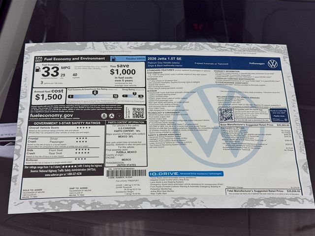New 2026 Volkswagen Jetta SE FWD image 18