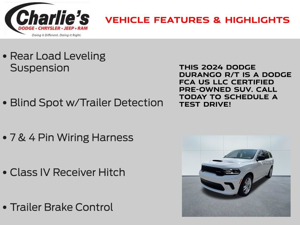 Certified 2024 Dodge Durango R/T w/ Trailer Tow Group IV AWD/4WD image 19