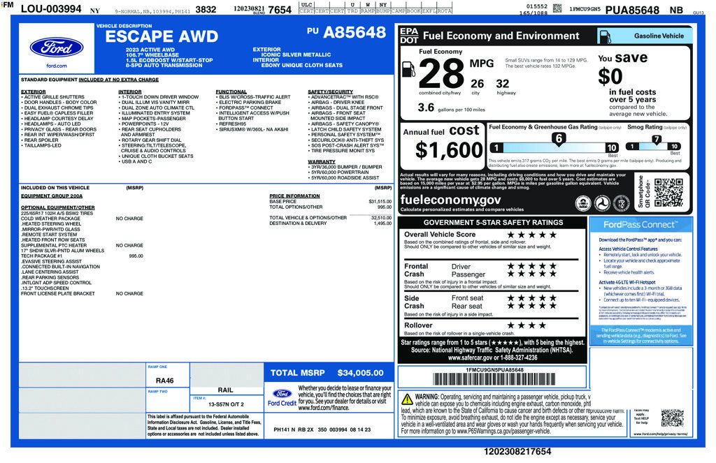 Used 2023 Ford Escape Active w/ Tech Pack #1 AWD/4WD image 5