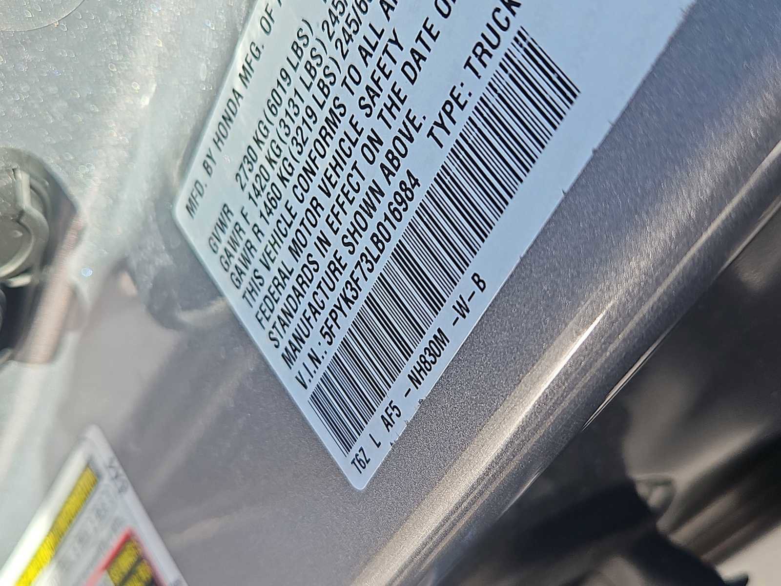 Certified 2020 Honda Ridgeline RTL-E image 14