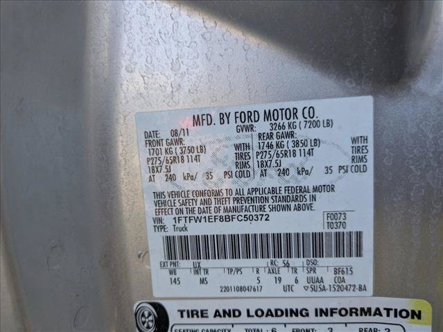 Used 2011 Ford F150 XLT w/ XLT Chrome Pkg AWD/4WD image 15