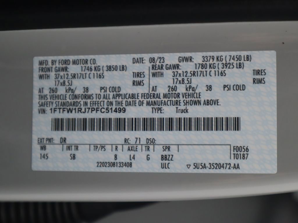 Used 2023 Ford F150 Raptor R w/ Equipment Group 802A Raptor R image 36