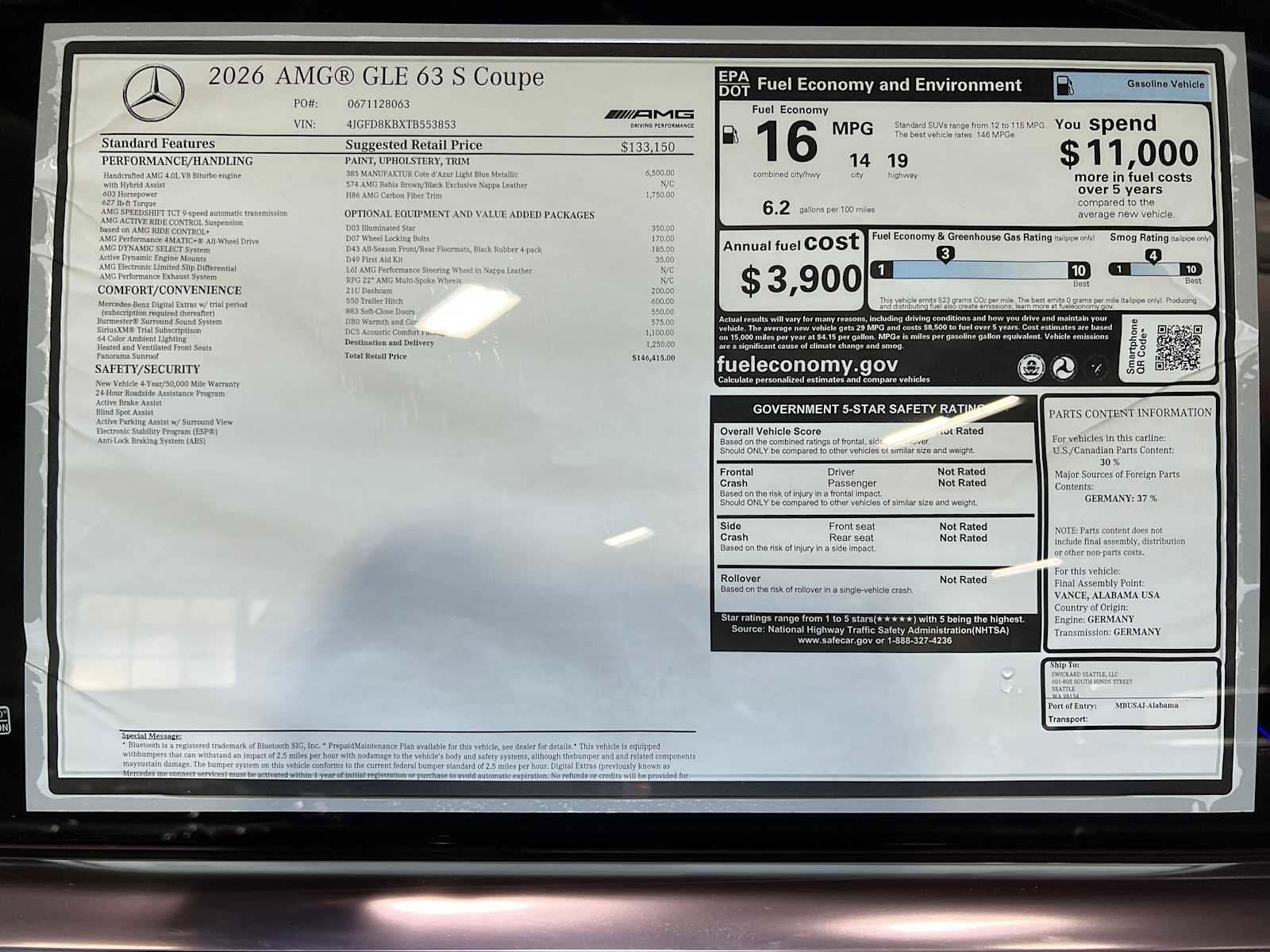 New 2026 Mercedes-Benz GLE 63 AMG S image 47