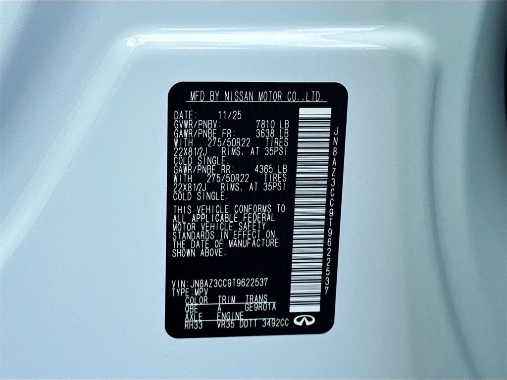 New 2026 INFINITI QX80 Autograph w/ Autograph Exterior Package image 36