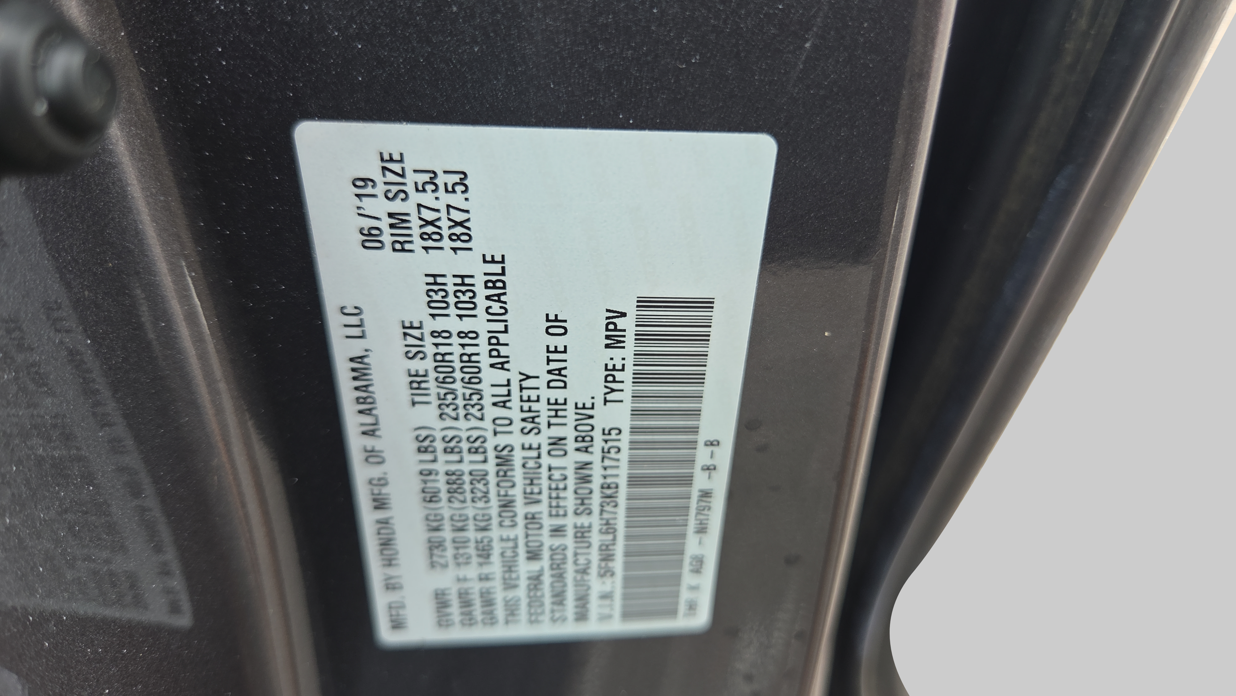 Certified 2019 Honda Odyssey EX-L image 21