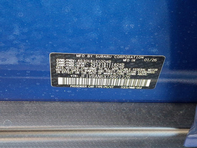 New 2026 Subaru WRX Limited image 16