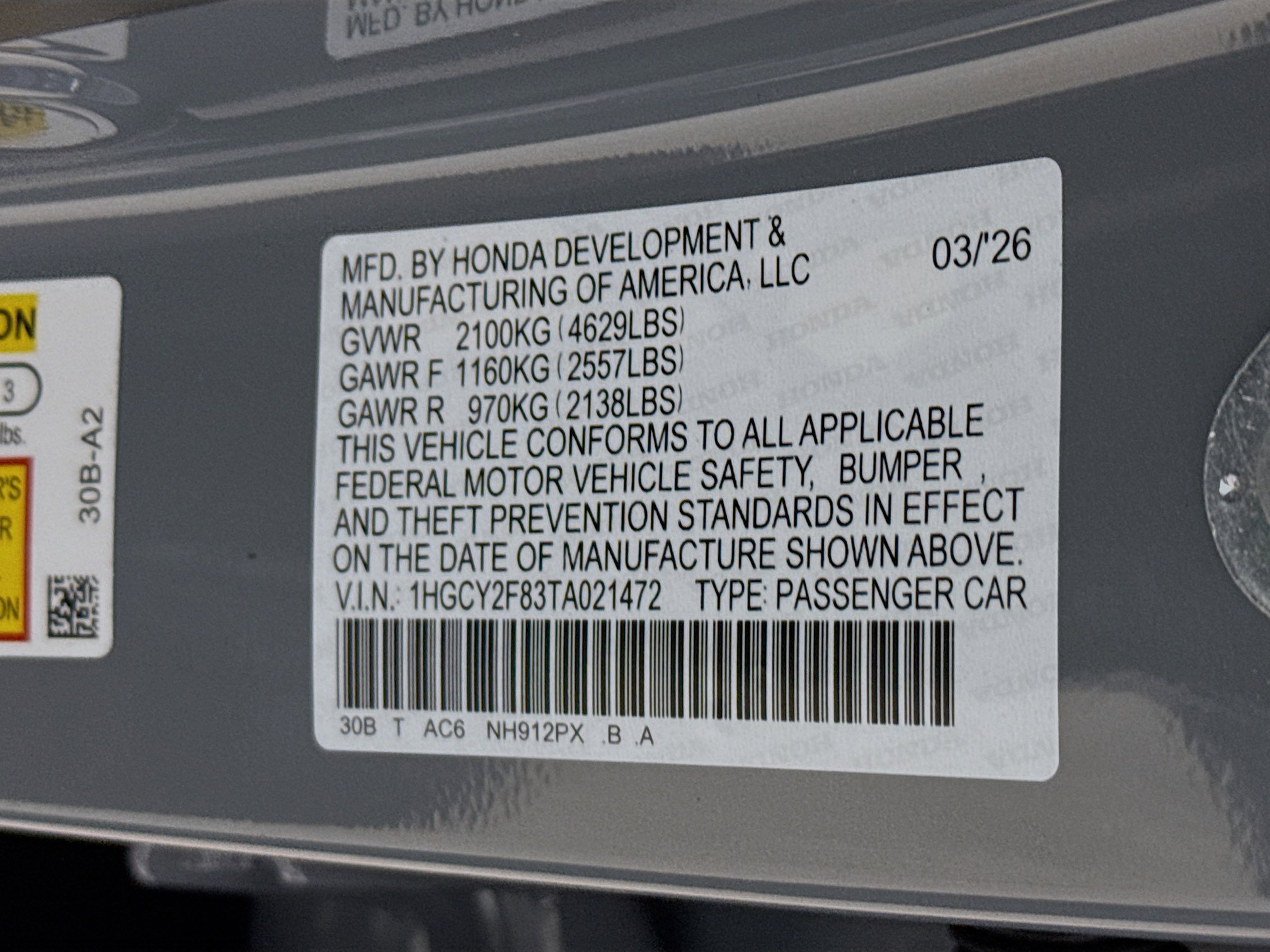 New 2026 Honda Accord Touring image 38