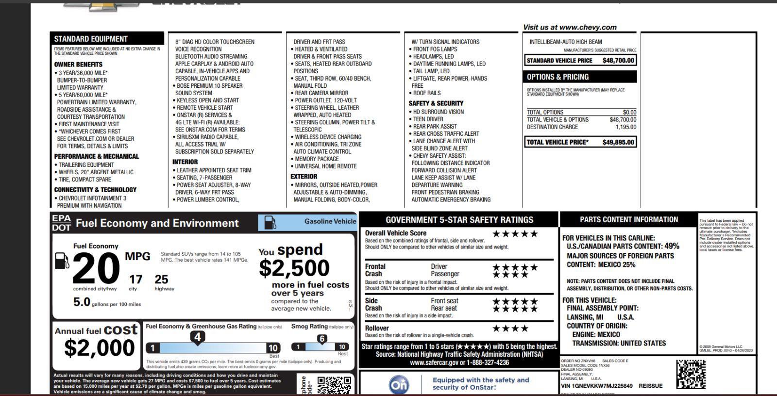 Used 2021 Chevrolet Traverse Premier image 4