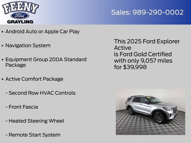 Certified 2025 Ford Explorer Active w/ Active Comfort Package image 8