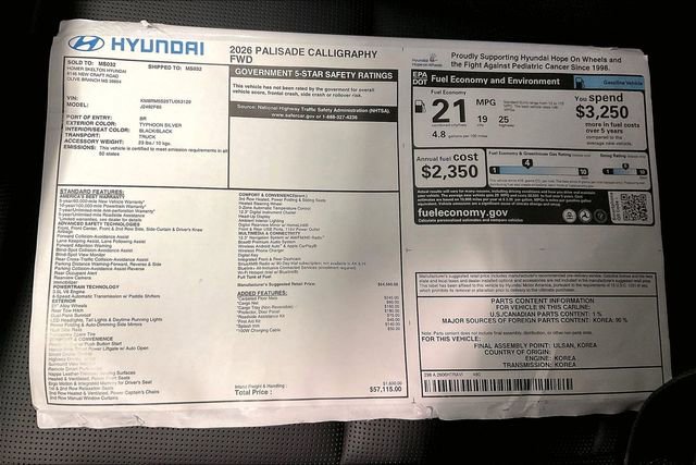 New 2026 Hyundai Palisade Calligraphy image 13