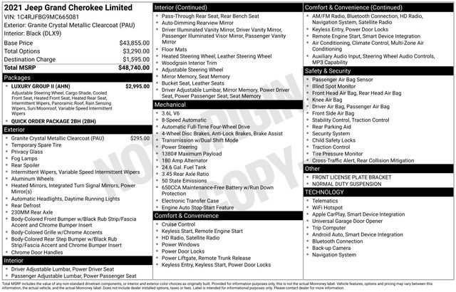 Used 2021 Jeep Grand Cherokee Limited w/ Luxury Group II image 32