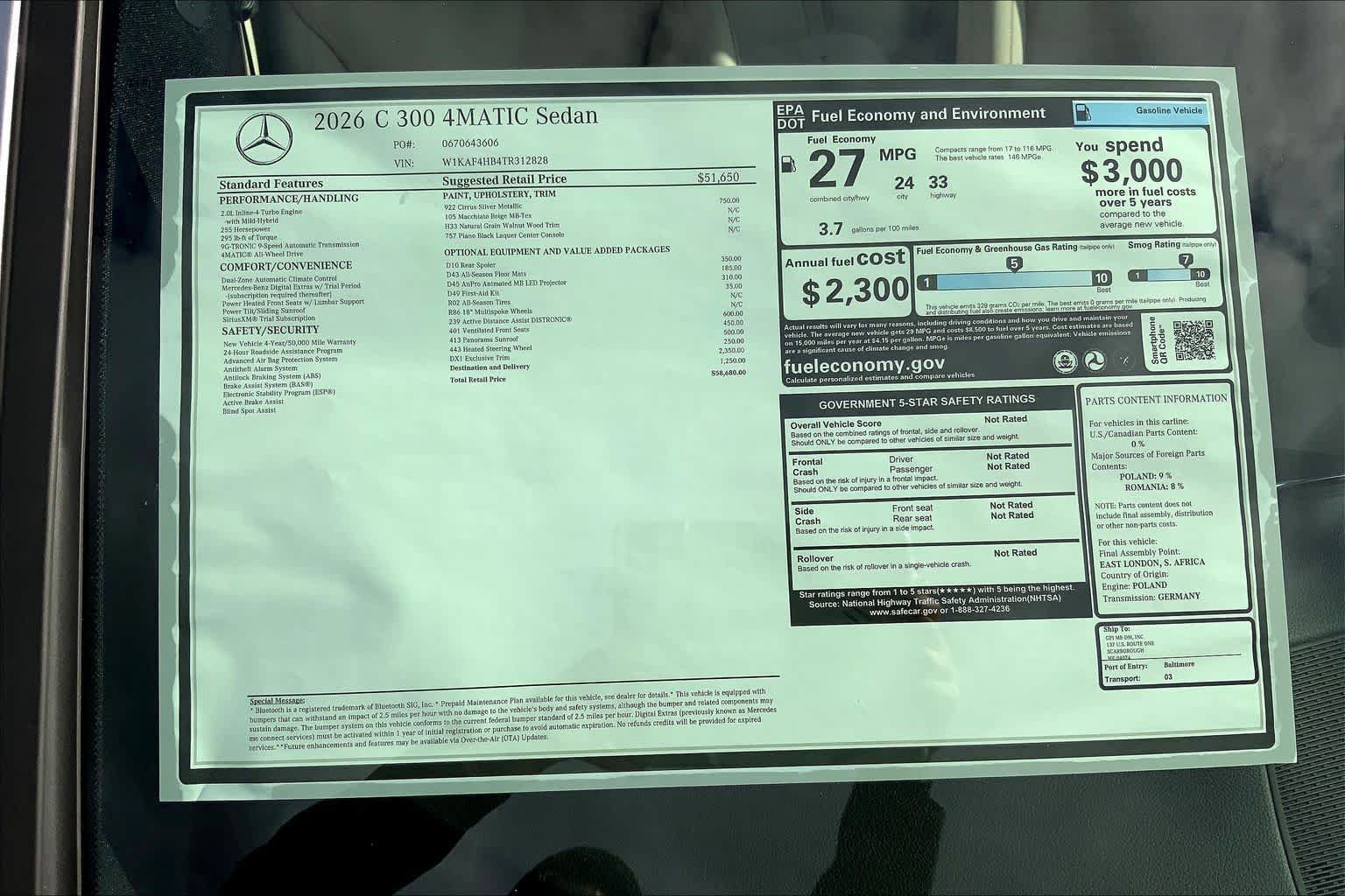 Certified 2026 Mercedes-Benz C 300 4MATIC Sedan image 26