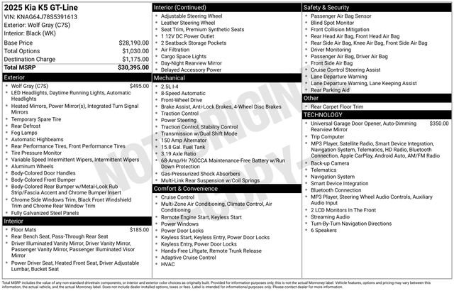 Used 2025 Kia K5 GT-Line FWD image 35