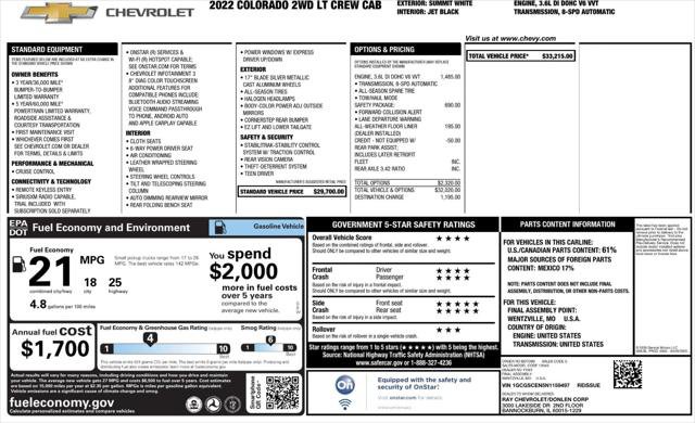 Used 2022 Chevrolet Colorado LT w/ Safety Package image 4