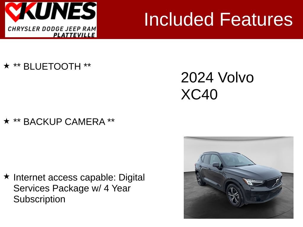 Used 2024 Volvo XC40 B5 Core AWD/4WD image 2