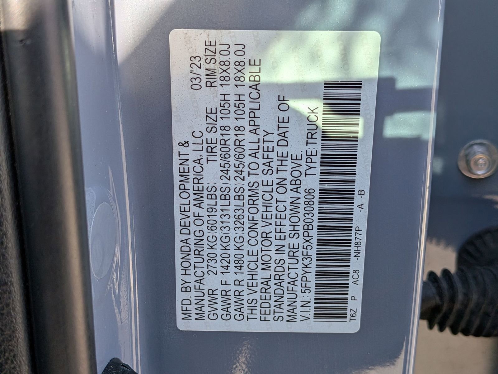 Used 2023 Honda Ridgeline RTL image 41