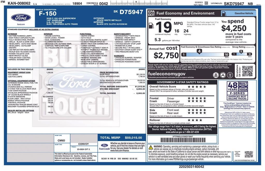 New 2025 Ford F150 STX w/ STX Black Appearance Package image 5