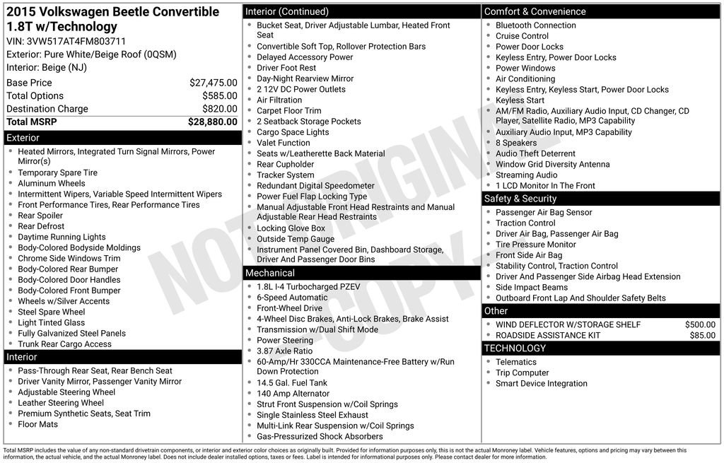 Used 2015 Volkswagen Beetle 1.8T image 7