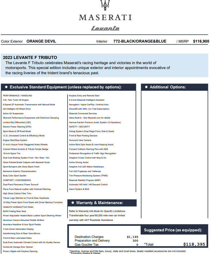 Certified 2023 Maserati Levante Modena AWD/4WD image 2