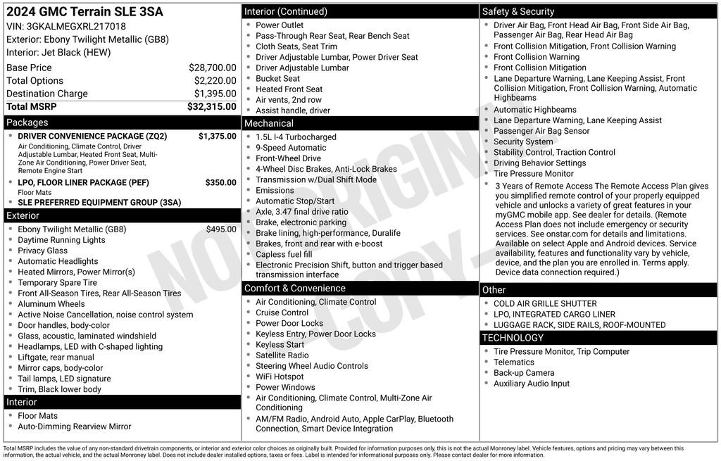 Used 2024 GMC Terrain SLE w/ Driver Convenience Package image 33
