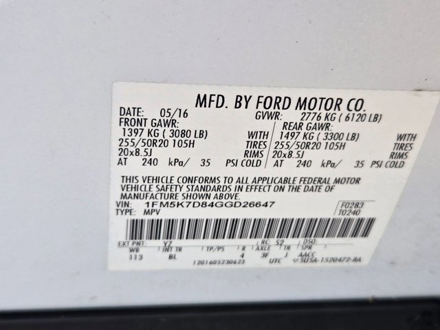 Used 2016 Ford Explorer XLT w/ Equipment Group 202A FWD image 23