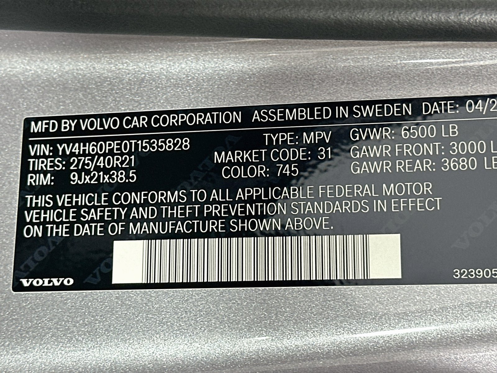 New 2026 Volvo XC90 T8 Plus w/ Protection Package Premier AWD/4WD image 48