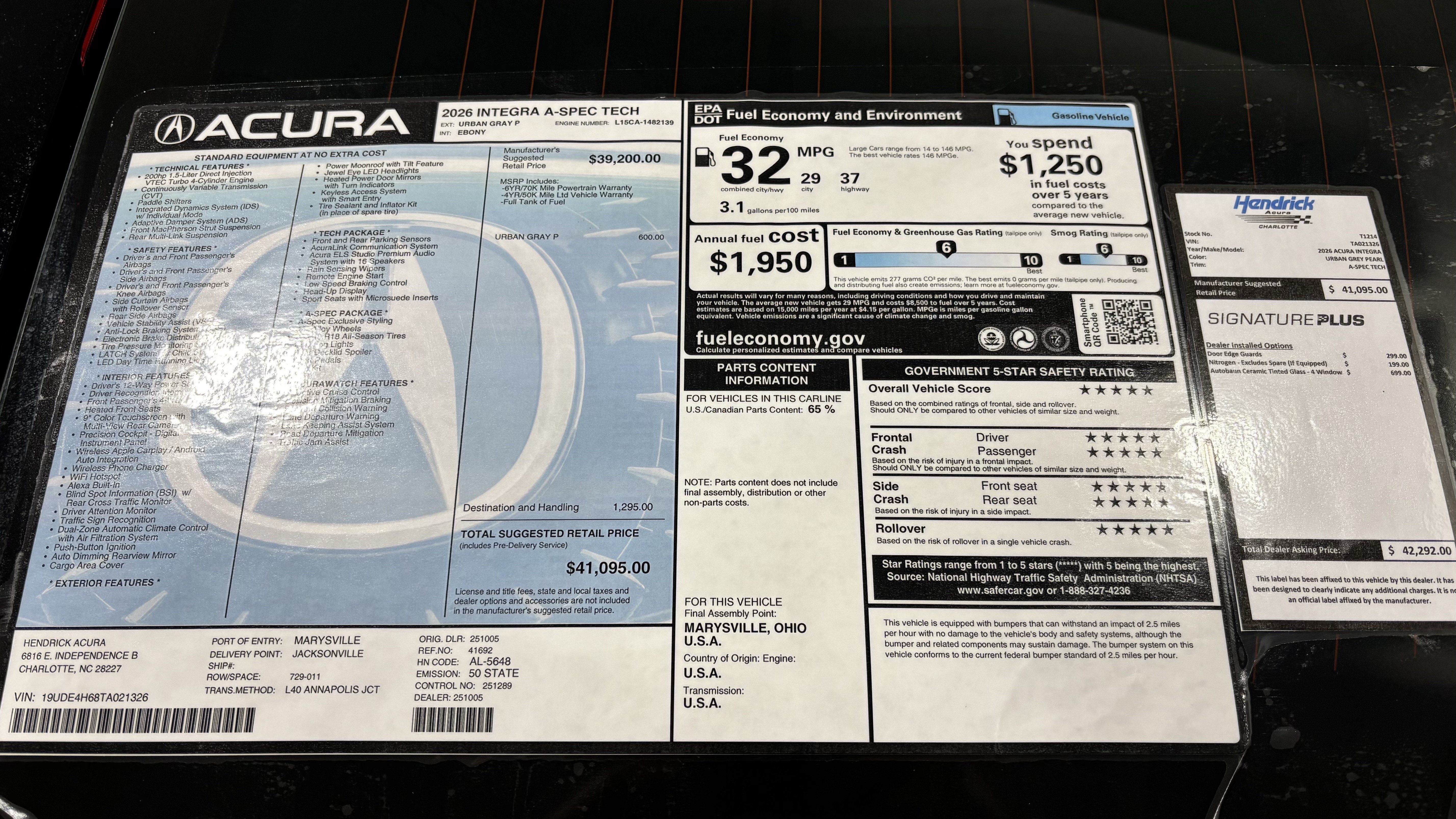 New 2026 Acura Integra A-Spec w/ Technology Package FWD image 33