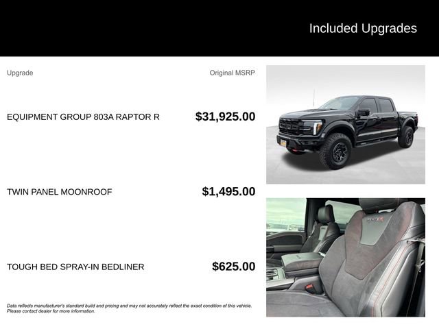 Certified 2025 Ford F150 Raptor w/ Equipment Group 803A Raptor R AWD/4WD image 5