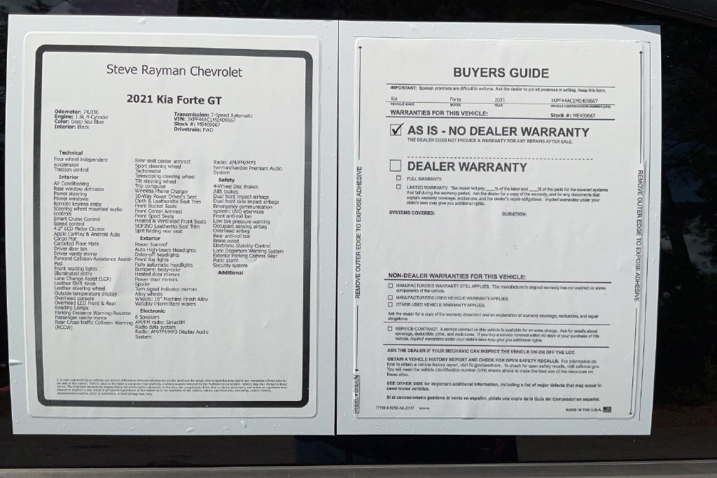 Used 2021 Kia Forte GT w/ GT2 Package FWD image 23