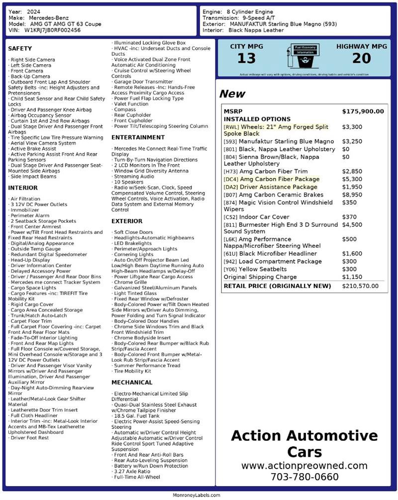 Used 2024 Mercedes-Benz AMG GT 63 image 2