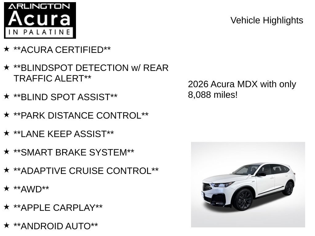 Certified 2026 Acura MDX A-Spec AWD/4WD image 7